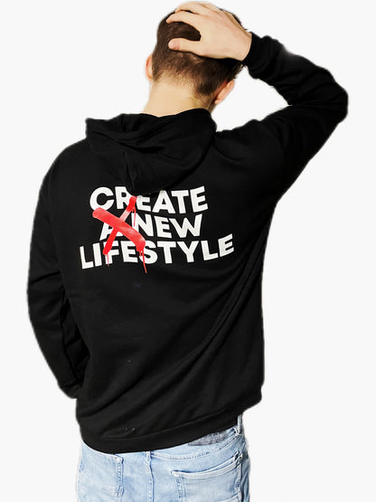 CREATE A NEW LIFESTYLE HOODIE - ZWART