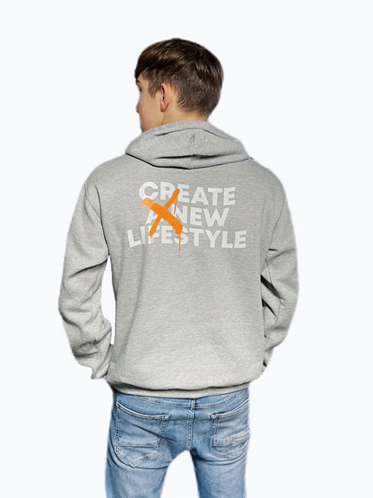 CREATE A NEW LIFESTYLE HOODIE - GRIJS