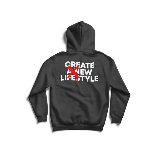 CREATE A NEW LIFESTYLE HOODIE - ZWART